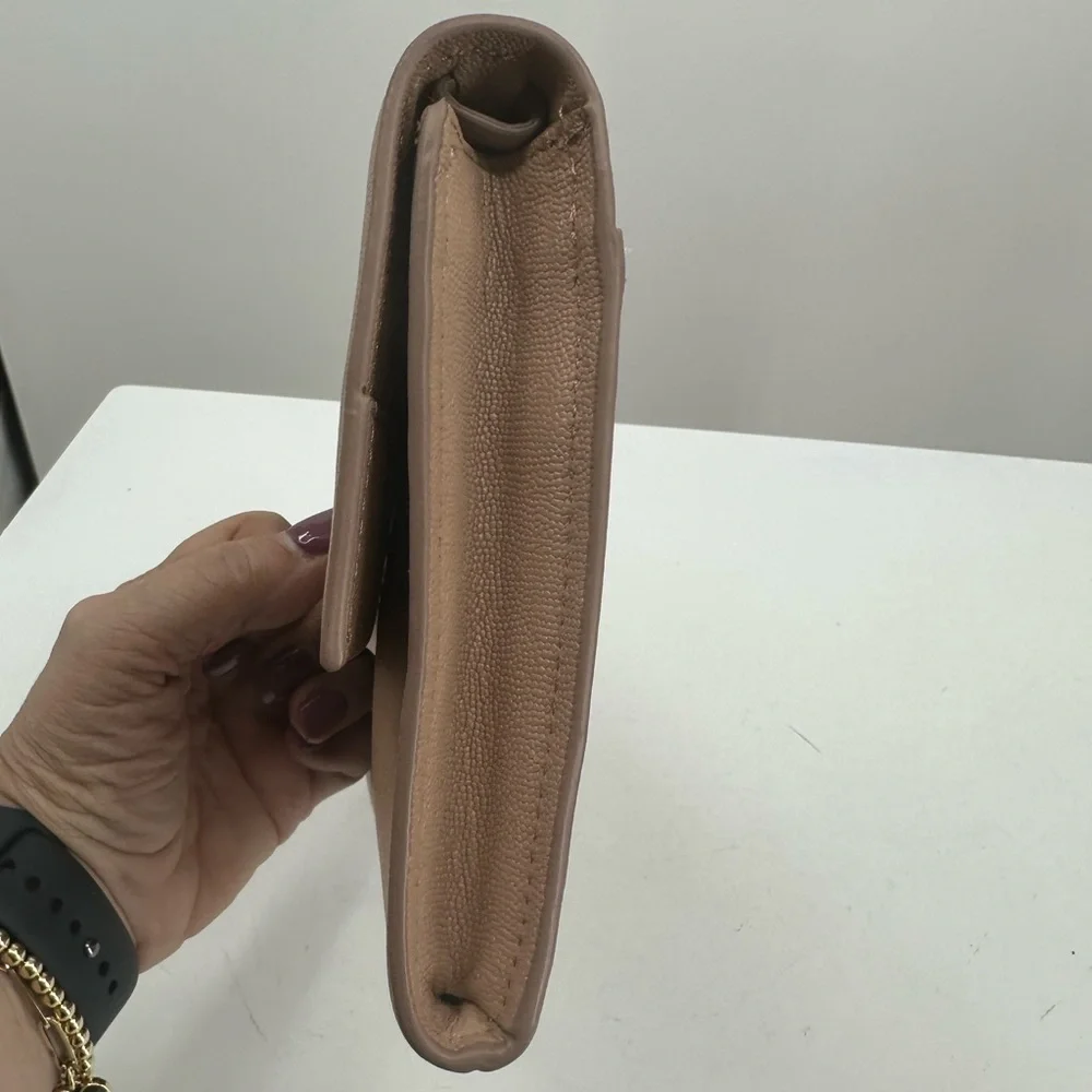 Rebecca Minkoff Leather Jean Clutch Bag in Doe Beige Cream Handbag